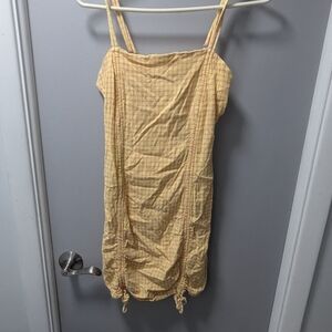 Wild Fable Yellow and Pink Plaid Dress